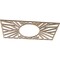 Ekena Millwork Hoover Wood Fretwork Pierced Ceiling Medallion, Birch, 22"W x 11"H x 8 1/8"ID x 1/4"T CMWP22X11X0250HOBI - alternate 3